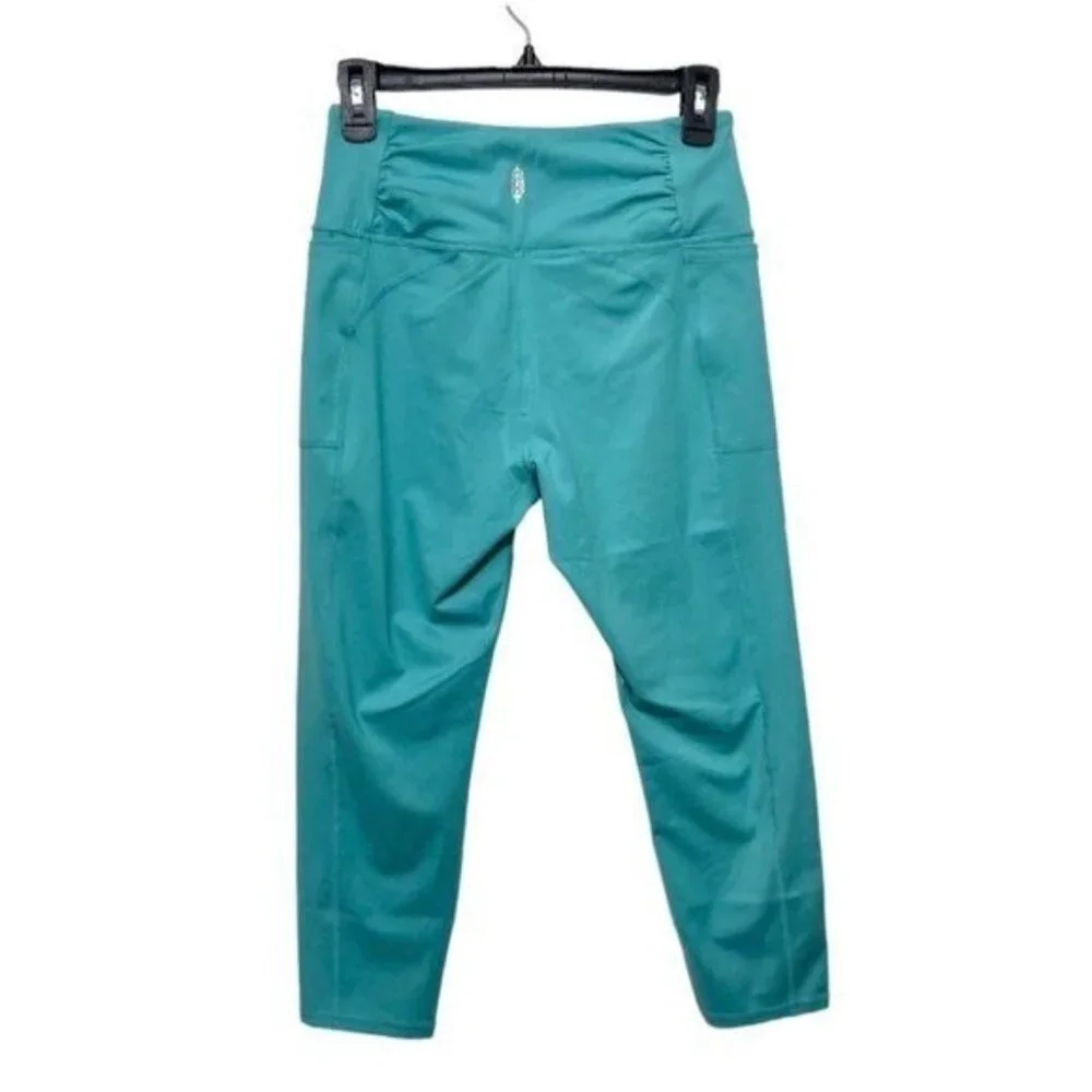 New Free People FP Movement Breathe‎ Easy Leggings Turquoise